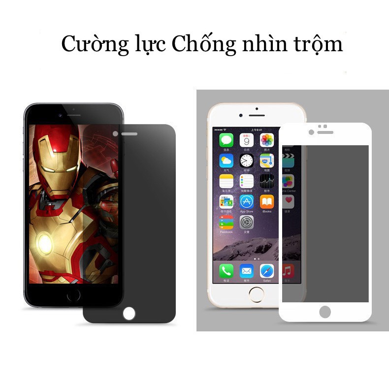 Kính cường lực chống nhìn trộm cho  iphone 6,6s, 6 plus,7, 7 Plus, 8, 8 Plus,X, Xs, Xs Max, 11Pro, 11 ProMax , 12,12 pro