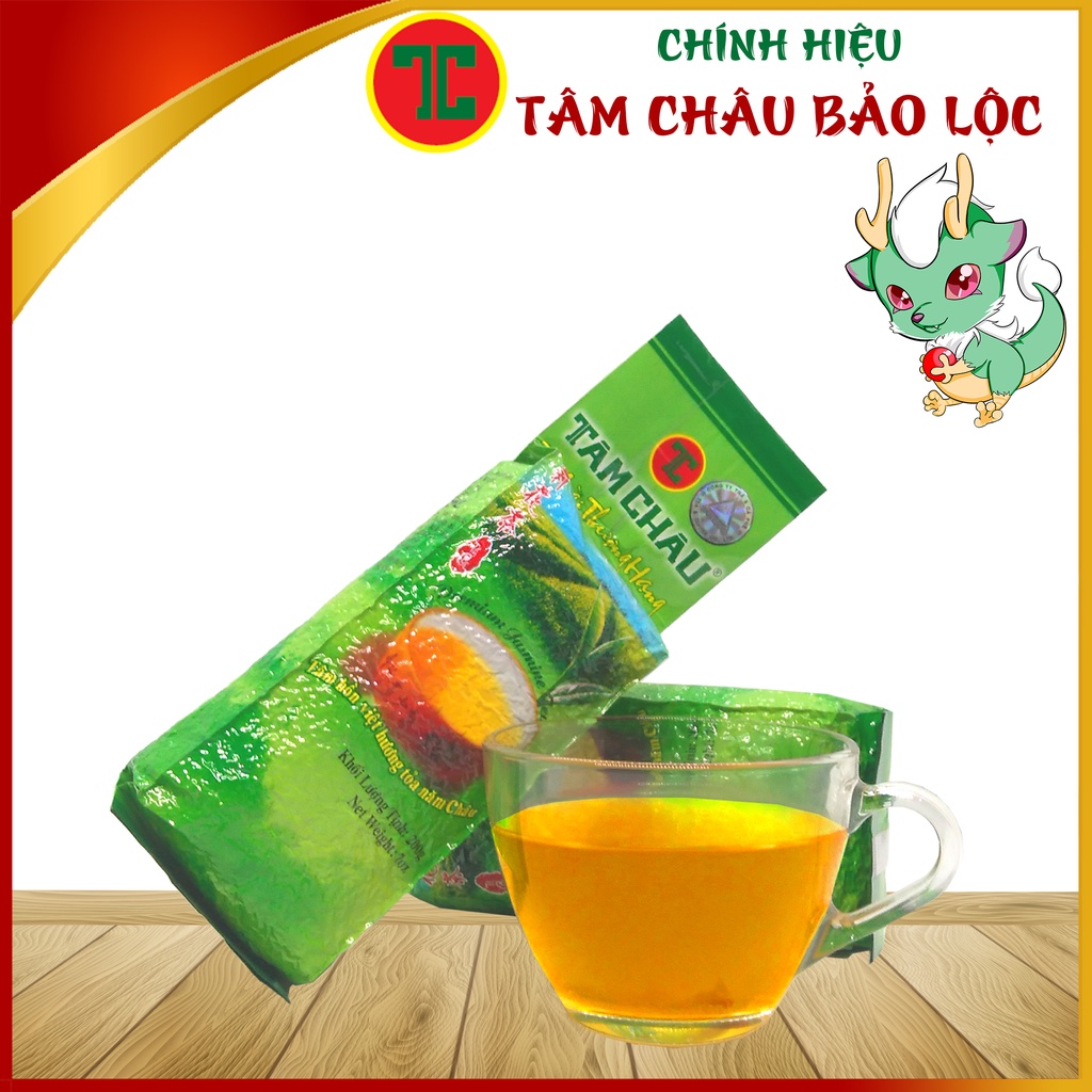 [TÂM CHÂU]05 Gói Trà Lài Bao nhôm Hút chân không 200G - Chính hiệu TÂM CHÂU BẢO LỘC