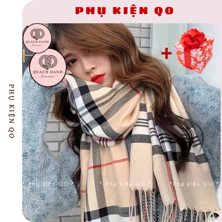 Khăn bur kẻ thời trang cho bạn gái - KH02