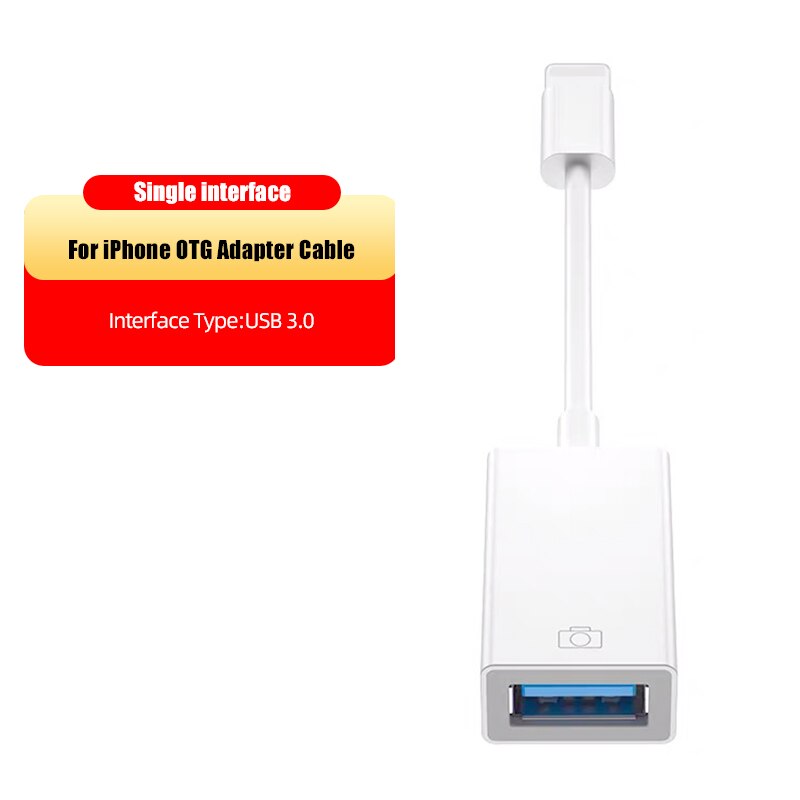 Bộ chuyển đổi OTG sang USB cho chuột/bàn phím/đầu đọc thẻ/máy ảnh/ip/tablet táo ios 13 trở lên