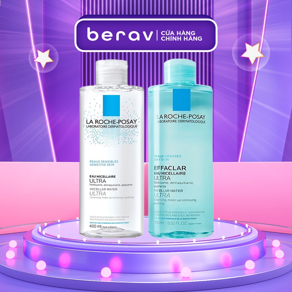 [Mã FMCGMALL -8% đơn 250K] Nước tẩy trang La Roche-Posay Micellar Water cho da nhạy cảm, da dầu 400ml/50ml