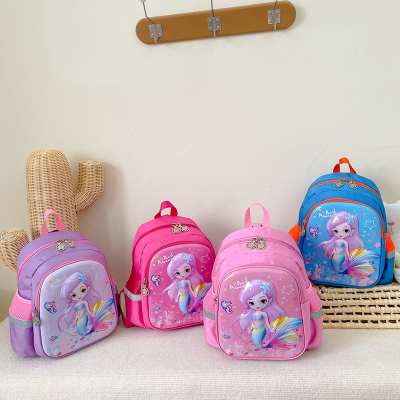 Balo mẫu giáo in hình nổi 3D khủng long elsa dễ thương đáng yêu cho bé đi nhà trẻ M-21