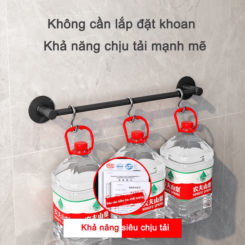 Giá treo khăn tắm GUANCHUANG dán tường không cần khoan lỗ bằng nhôm đa năng tiện lợi