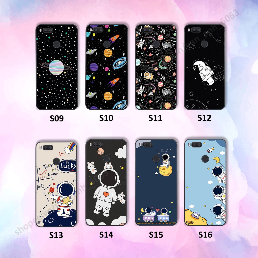 Ốp Xiaomi Mi A1 hình bầu trời, phi hành gia đẹp, ốp lưng điện thoại xiaomi viền dẻo cao cấp