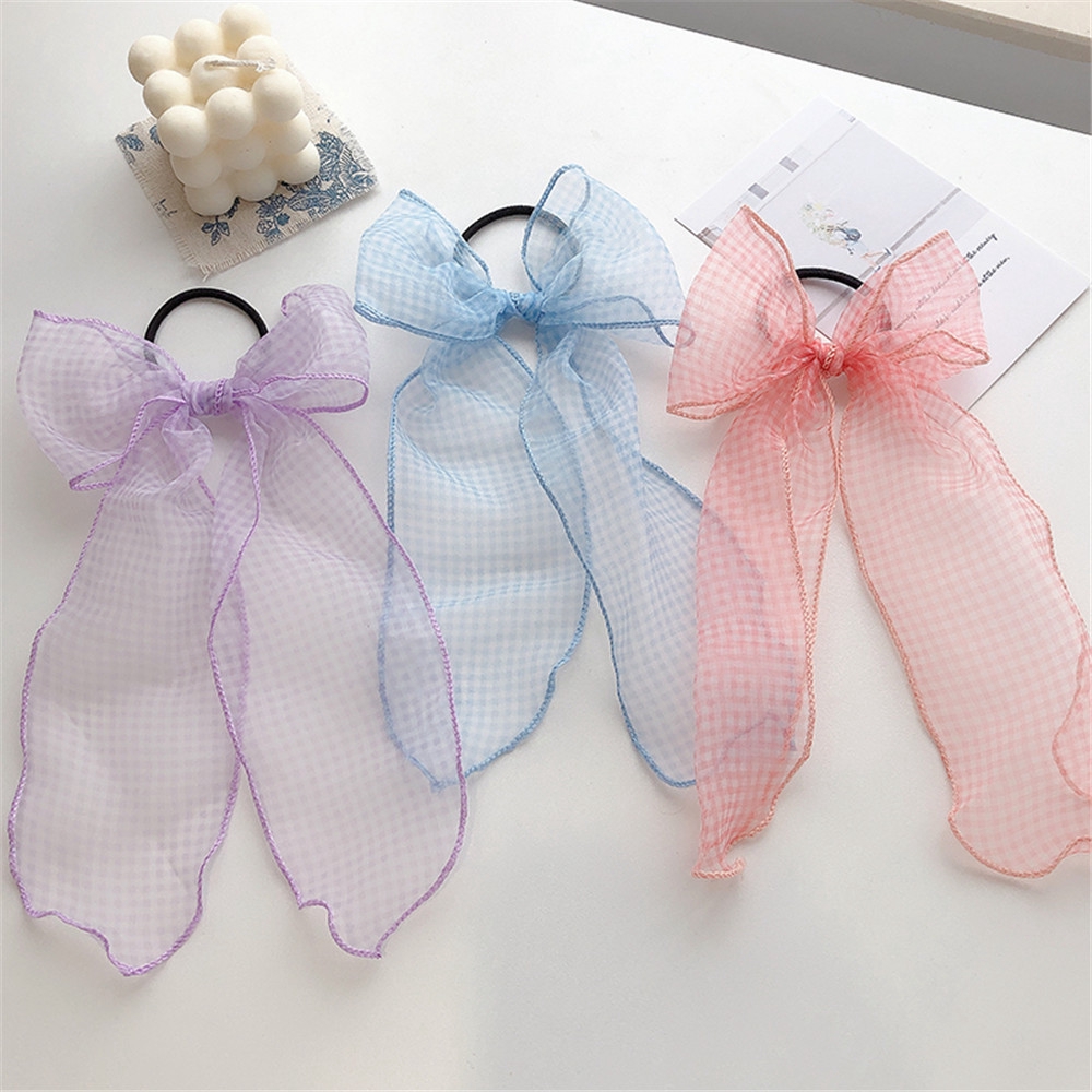 Dây Buộc Tóc Đính Nơ Xinh Xắn Cho Nữ