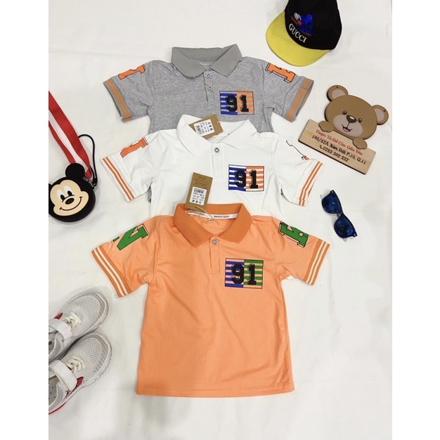 QCCC - Set áo polo thun lạnh quần jean cực ngầu cho bé trai
