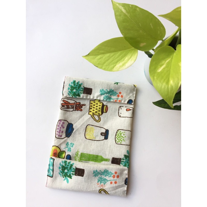 Túi ví handmade vải thô bố bọc hộ chiếu pasport cover