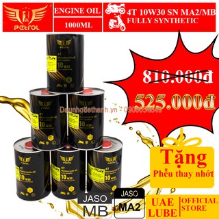 Combo 6 Lon Nhớt Tổng Hợp PETROL ONE 10W30 – API SN – 1000ml