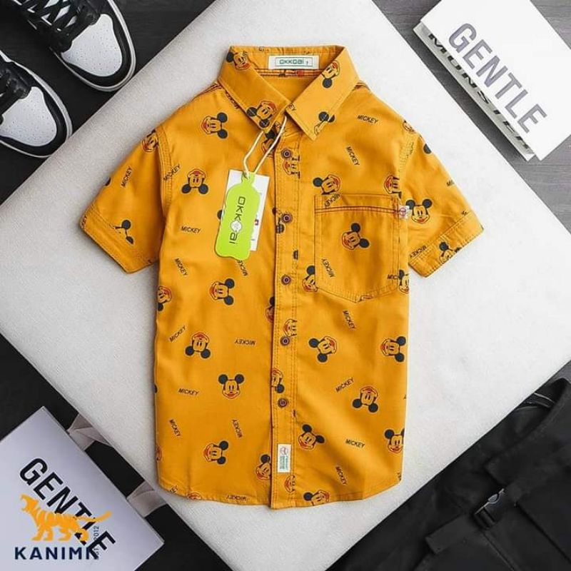 Áo sơ mi bé trai xuất dư