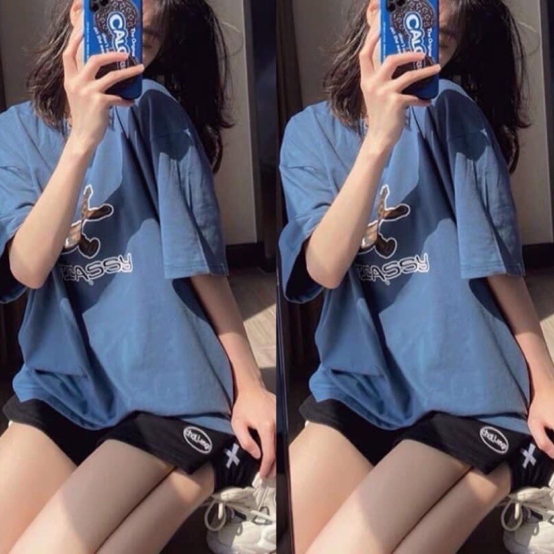 Set Bộ Quần Ao Gấu Nâu Teddy Màu Xanh Siêu Hot Trend Form Rộng Ulzzang - Unisex