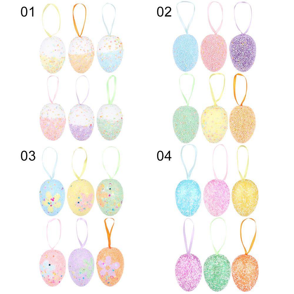 CONOPERY Bộ 6 Quả Trứng Phục Sinh Treo Trang Trí Nhà Cửa