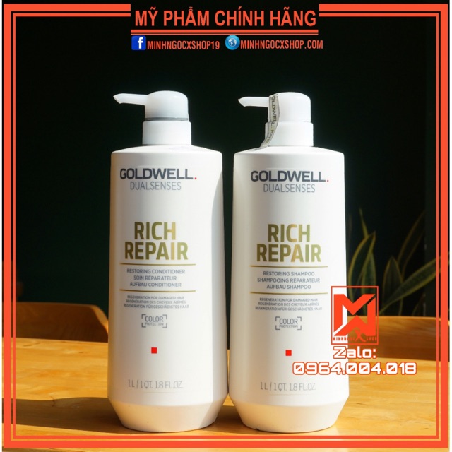 Dầu gội xả phục hồi hư tổn GOLDWELL RICH REPAIR 1000ml chính hãng