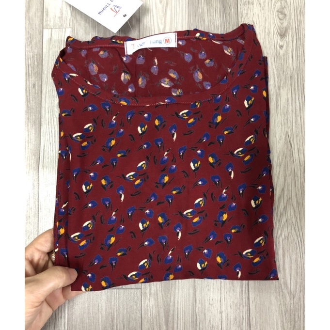 Bộ lanh trung niên áo cộc tay cổ tròn quần ống rộng⚡️Bộ đồ tone mặc nhà chất lanh nhung VT