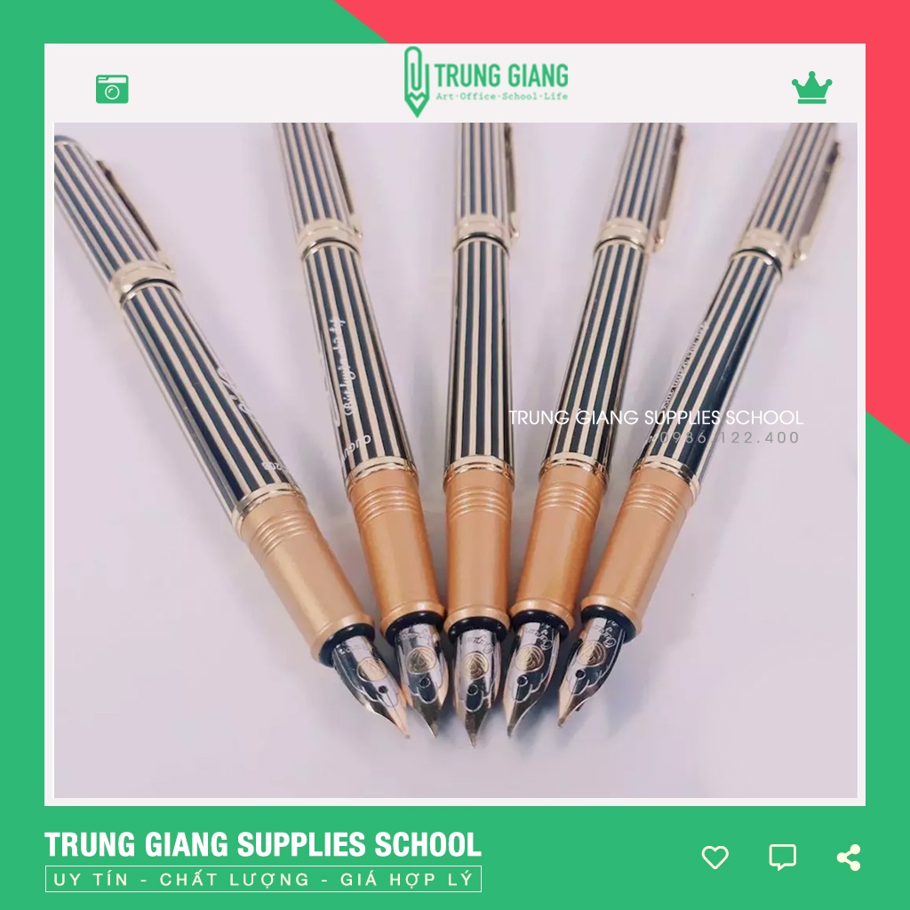 Bút Máy CG208 Bút Luyện Chữ Đẹp Ngòi Mài Luyện Nét Thanh Nét Đậm Cho Bé Lớp 1