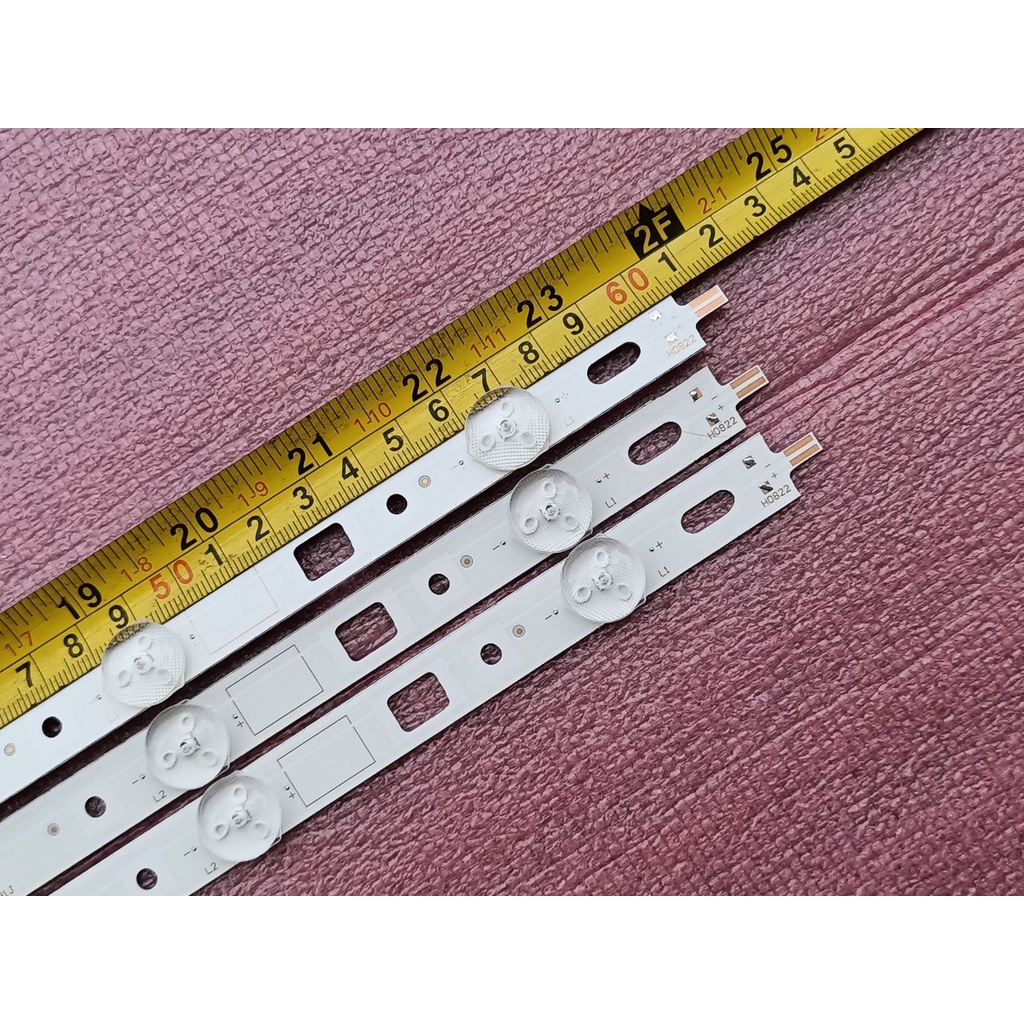 THANH LED TIVI SONY 32R300 B C. 32R402A MỚI 100% BỘ 3 THANH 8 BÓNG 3V DIRECT- FIJF-32V-A3228-8LEDs-REV1.2-20210529