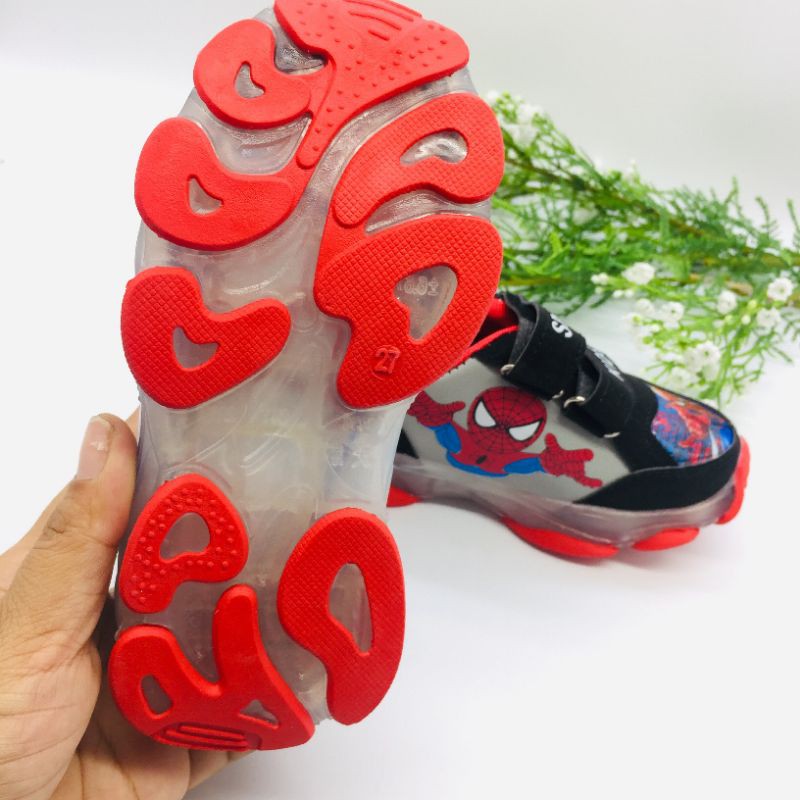 Giày thể thao người nhện 3D có đèn cao cấp siêu đẹp cho bé trai