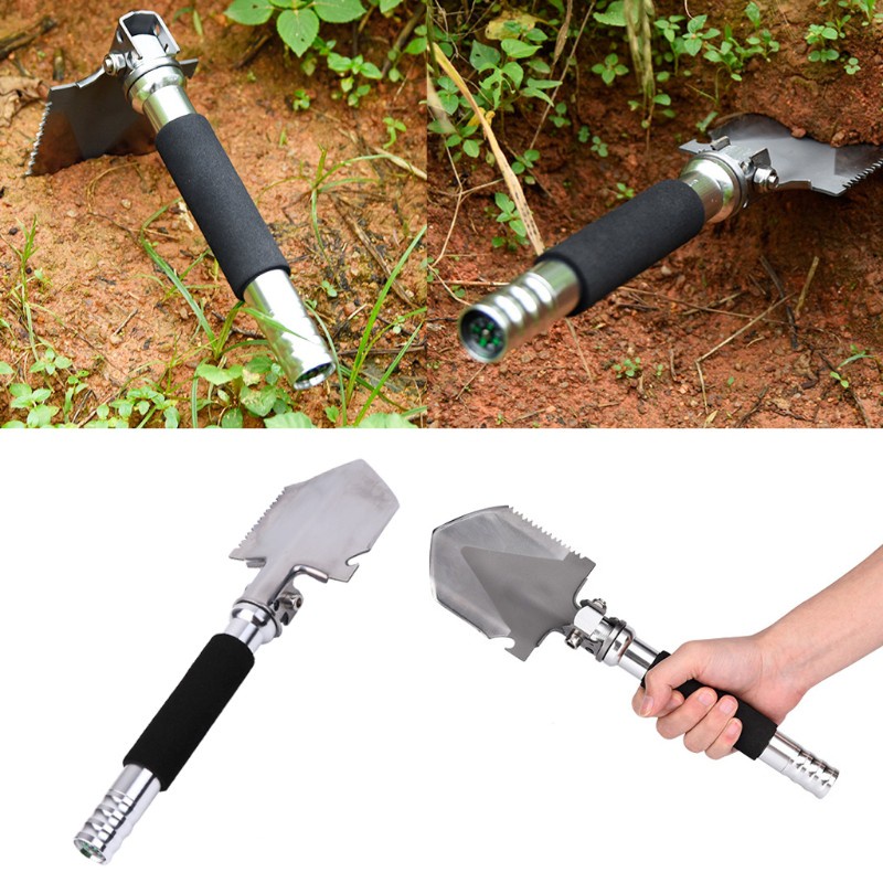 SPMH Multifunctional Military Tactical Folding Shovel Gardening Hiking Emergency Tool