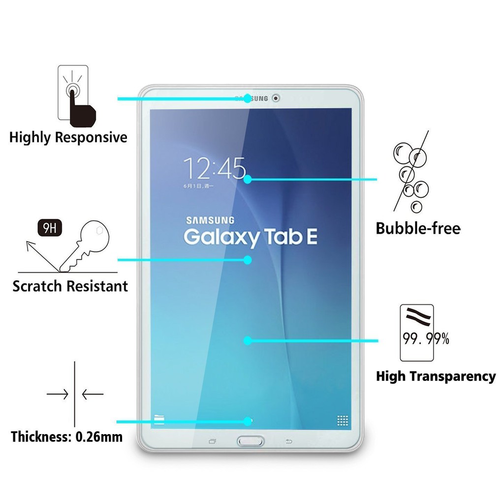 For Samsung Galaxy Tab E 9.6 SM-T560 T561 T567 T560NU Tempered Glass Screen Protector Film