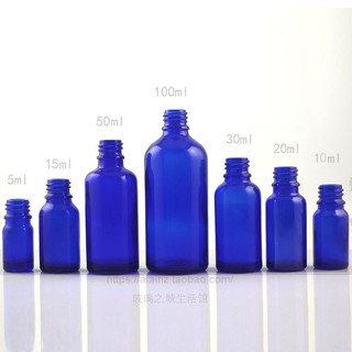 (Hàng Mới Về) Set 100 Lọ Thủy Tinh Đựng Nước Hoa Màu Xanh Dương 30 20 15 10 5ML