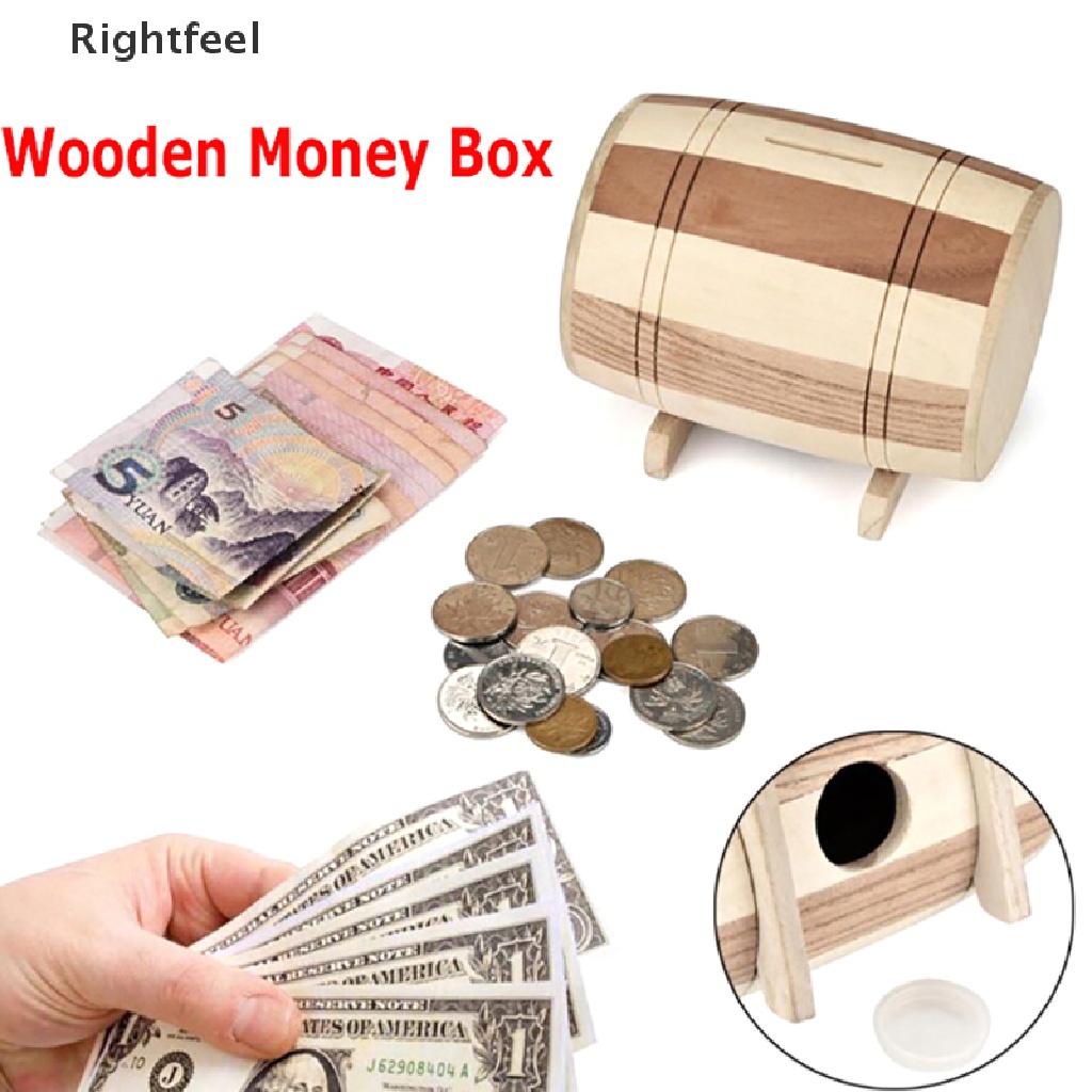 1 Hộp Đựng Tiền Tiết Kiệm Bằng Gỗ