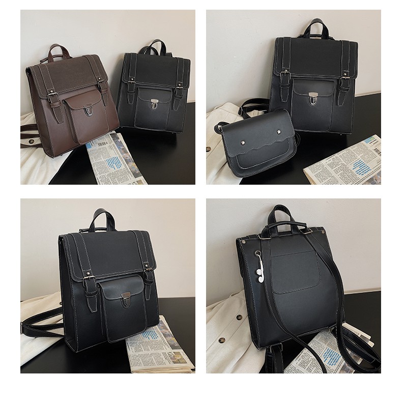 Balo Da Nữ Thời Trang Cao Cấp VINTAGE Đi Học Giá Rẻ Vela Stỏe BL21