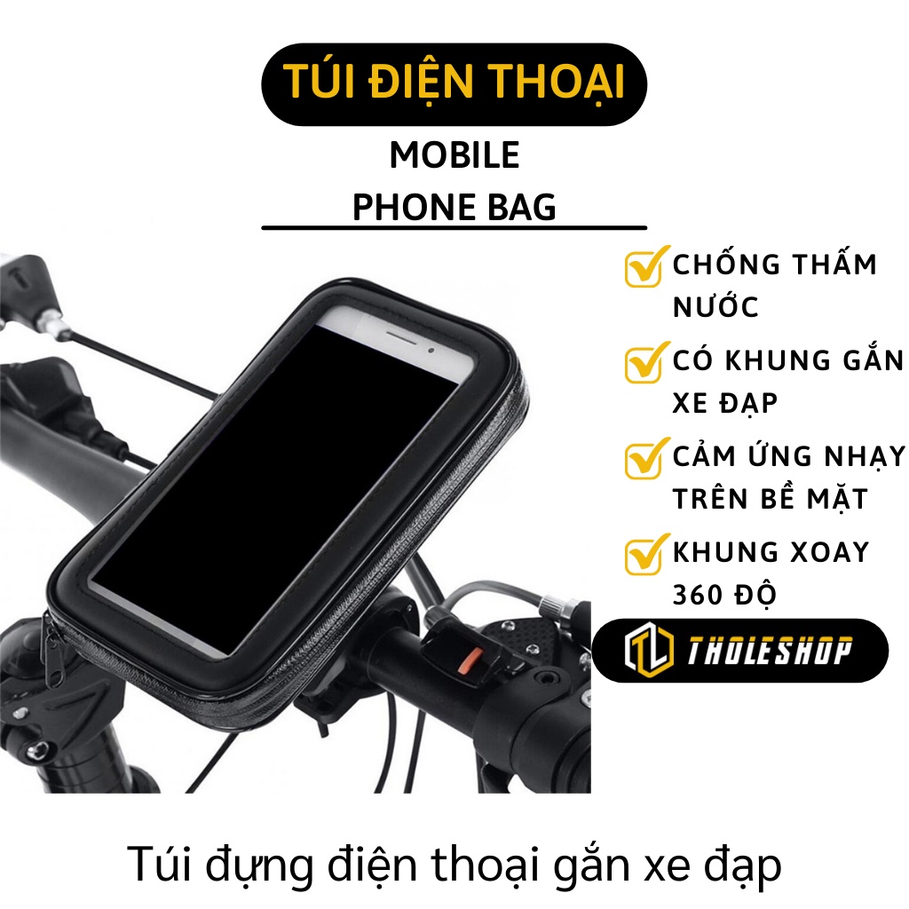 Túi Đựng Điện Thoại - Giá Đỡ Điện Thoại Có Khung Gắn Xe Đạp Chống Thấm Nước 7149