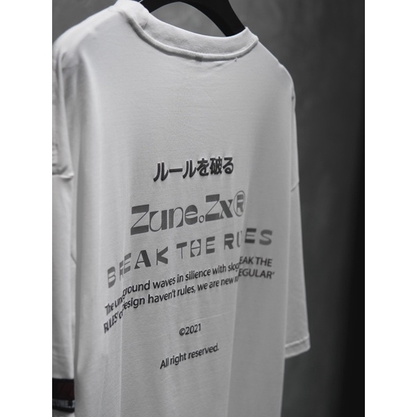 Áo thun nam nữ thiết kế BREAK THE RULES TEE form rộng cotton tay ngắn - ZUNE.ZX