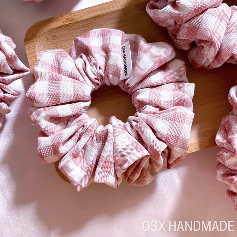 Dây Scrunchie Gingham handmade - by OSX Handmade
