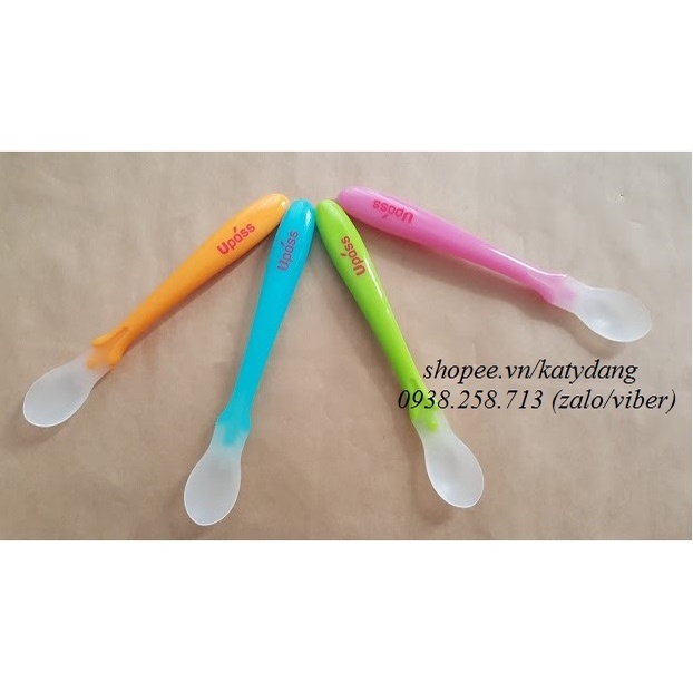 [UP3039] THÌA ĂN DẶM CÁN DÀI SILICONE UPASS (katydang)