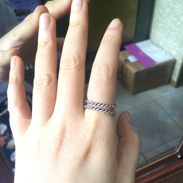 Nhẫn bạc thái cá tính