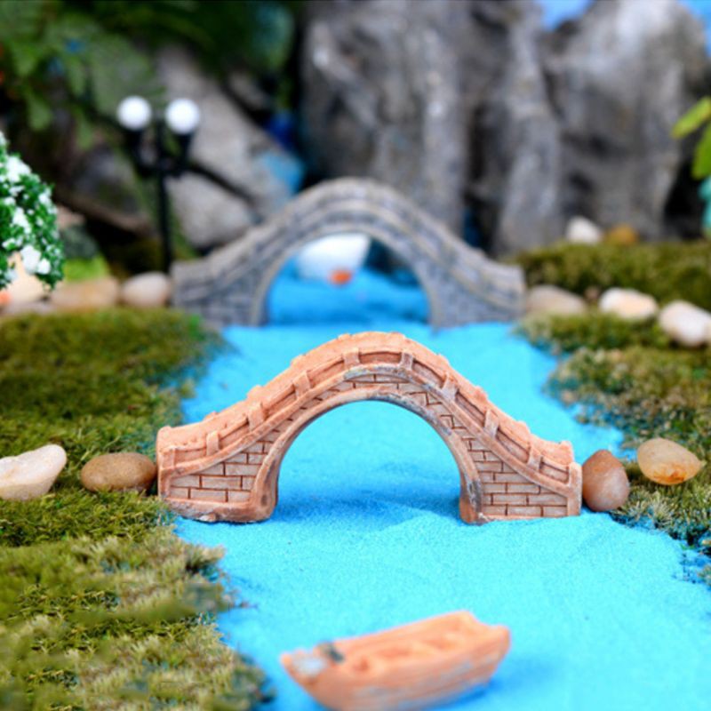 Mô hình cây cầu mini trang trí bể cá/ tiểu cảnh sân vườn DIY