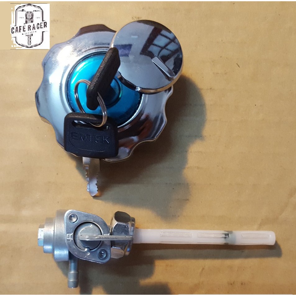 BỘ NẮP KHÓA BÌNH XĂNG MỘC ĐỘ GÒ NHỎ CHO XE MÁY ĐỘ CLASSIC. CAFE RACER