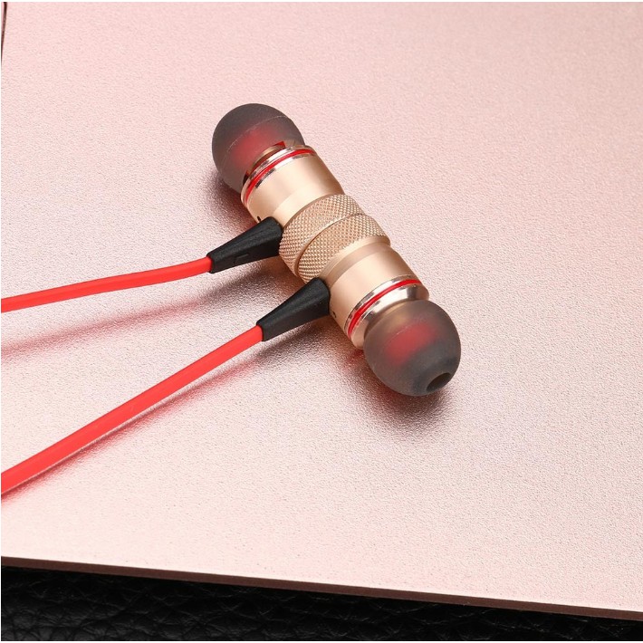 Tai nghe bluetooth 2 bên S8 có dây choàng cổ 2 đầu hít nam châm