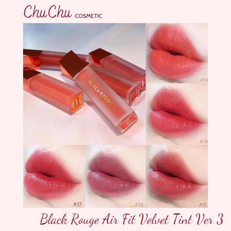 Son kem Black Rouge Airfit Velvet Tint Ver 1 Ver 2 Ver 3