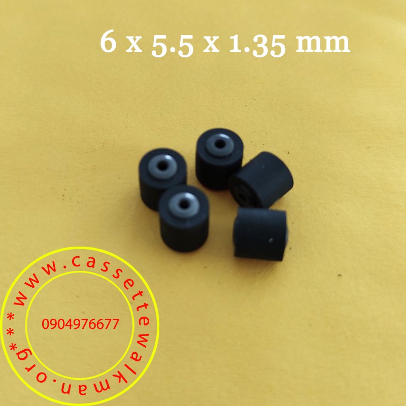 Bộ 5 cái bánh tỳ 6mm cho máy walkman