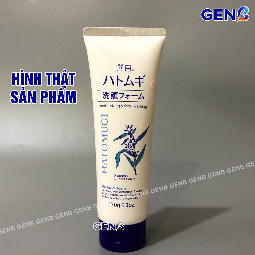 Sữa Rửa Mặt Tạo Bọt Hatomugi Trắng Da CHÍNH HÃNG - Srm Sửa Rửa Mặt Dưỡng Ẩm Cho Da Dầu Mụn Khô Nhạy Cảm Nam Nữ Genb