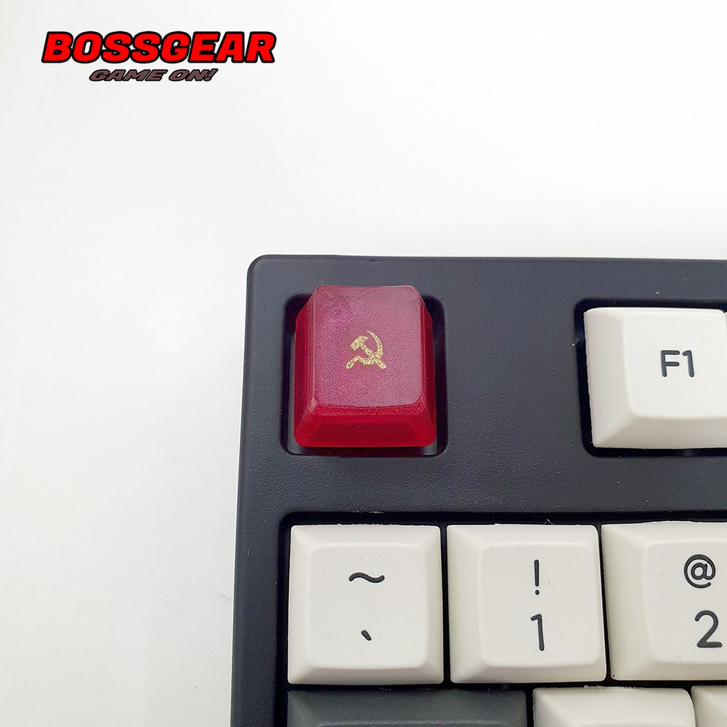 Keycap Lẻ cờ búa liềm cờ đảng ( keycap resin độc lạ )( Keycap Artisan )