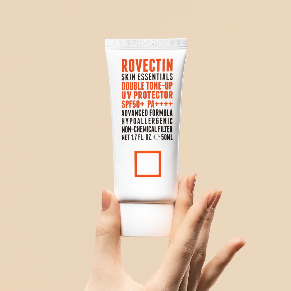 Kem chống nắng vật lý nâng tông ROVECTIN Skin Essentials Double Tone-up UV Protector SPF 50+ PA++++