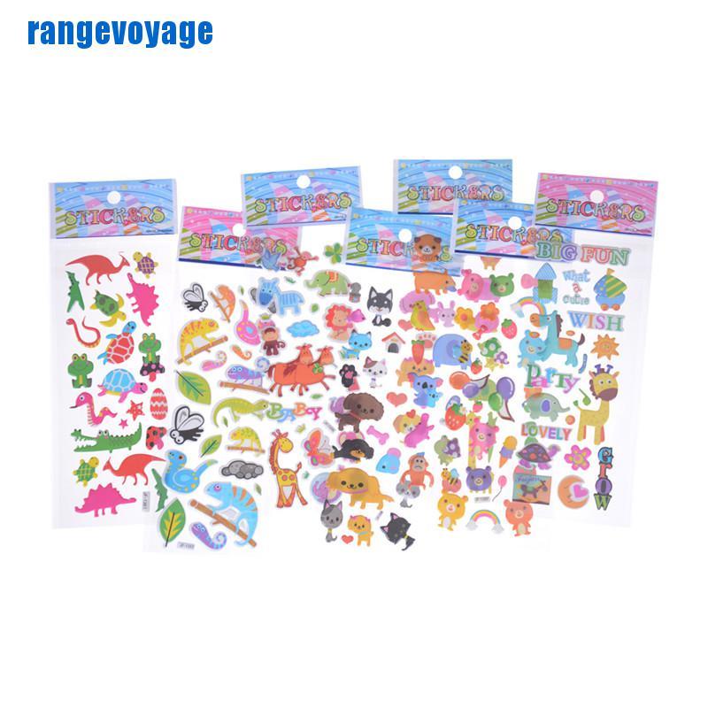 Bộ 11 Miếng Dán Trang Trí Hình Động Vật Hoạt Hình Dễ Thương