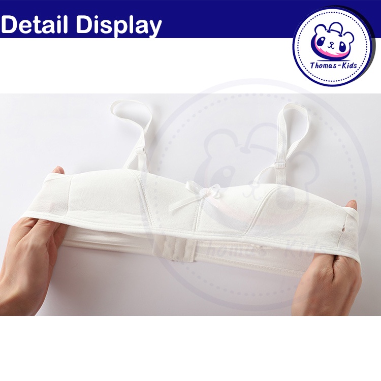 Áo lót cotton cho bé gái 8-12 tuổi không có đệm ngực cài nút sau B241