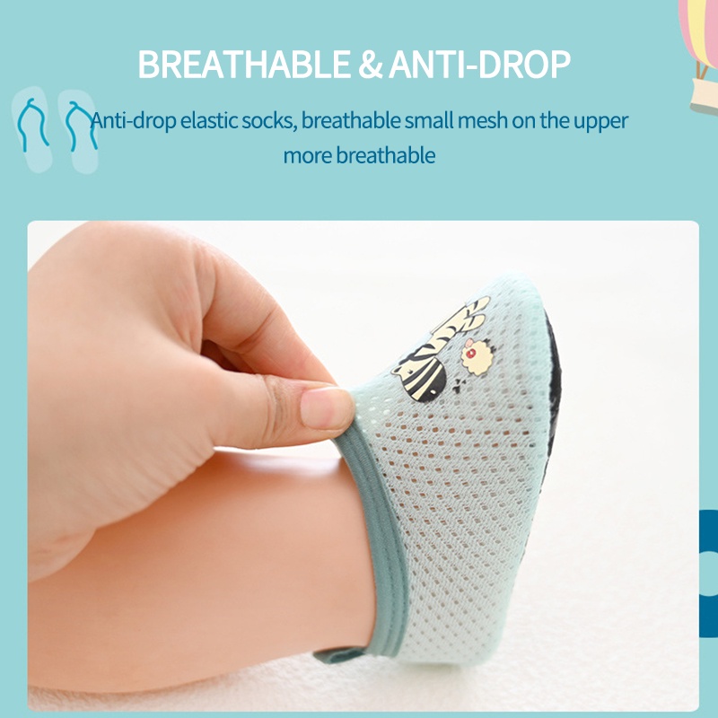 Vớ Chống Trượt Thoáng Khí Họa Tiết Hoạt Hình Dễ Thương Cho Bé Sơ Sinh