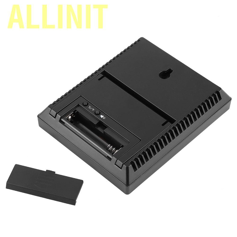 Allinit Indoor Thermometer Hygrometer  Digital Temperature Humidity Gauge with High Low Alarm