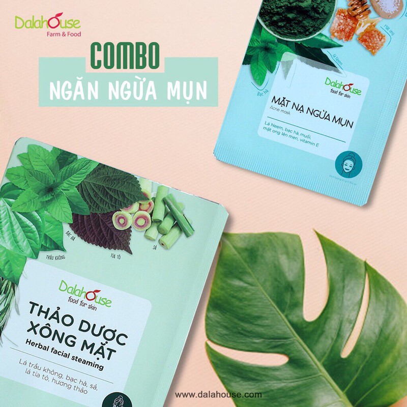 Mặt nạ ngừa mụn Dalahouse 10gr 100% Organic cho mọi loại da - Date: 10/2022 - Nhà Hữu Cơ