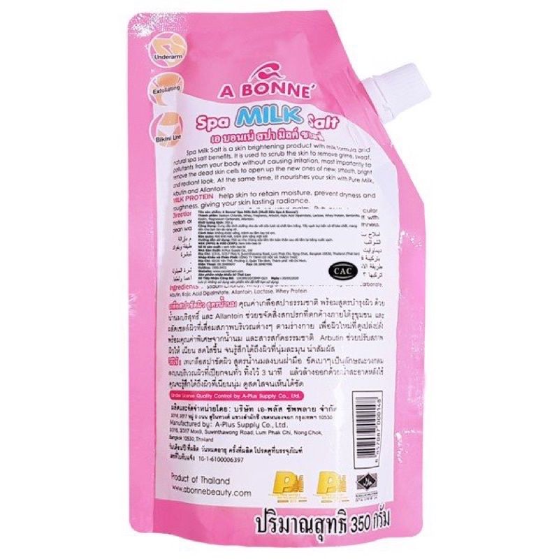 Muối Tắm Sữa Bò Tẩy Tế Bào Chết A Bonne Spa Milk Salt Thái Lan 350gr