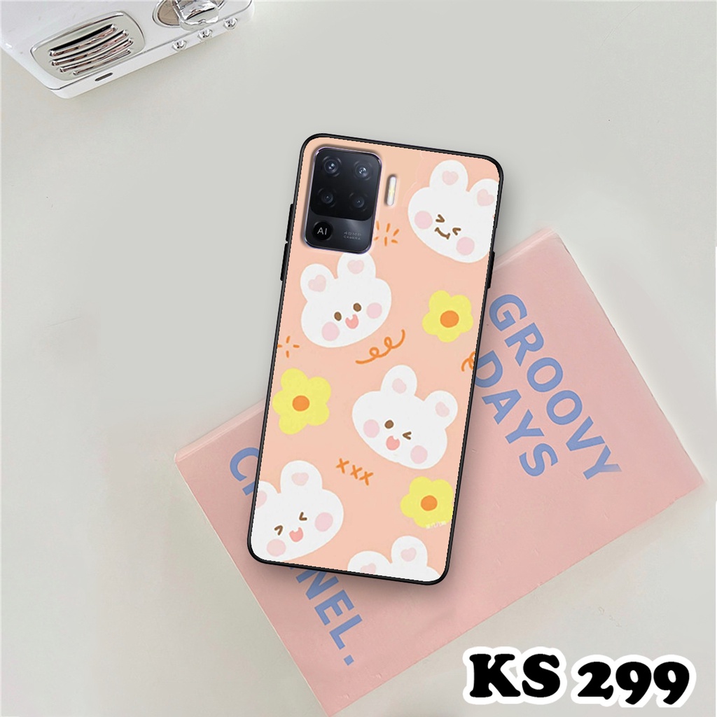 Ốp lưng Oppo A94 - Oppo A94 5G - Ốp in hình Gấu&amp;Thỏ siêu xinh - Lưng nhám viền TPU