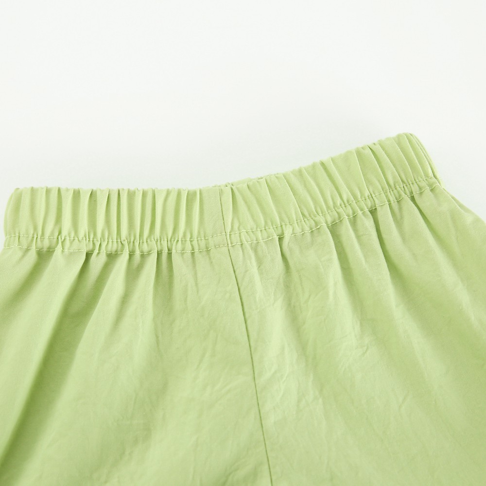 Set quần áo Sanlutoz gồm áo thun cotton không tay in hình hoa nhỏ và quần short thời trang cho bé gái