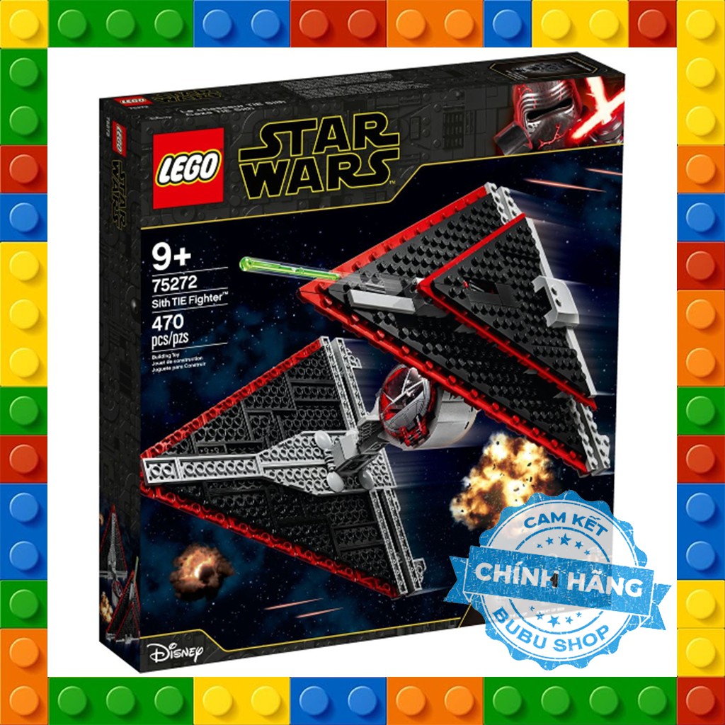 Lego Star Wars 75272 - Sith TIE Fighter - Bộ xếp hình Lego Phi thuyền Sith
