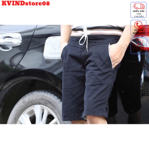 Quần Short Kaki Nam Lưng Thun  C-H  Chất Dày Dặn Co Giãn 4 Chiều , Mềm Mịn Không Xù Lông , Phai  Màu _KVINDstore