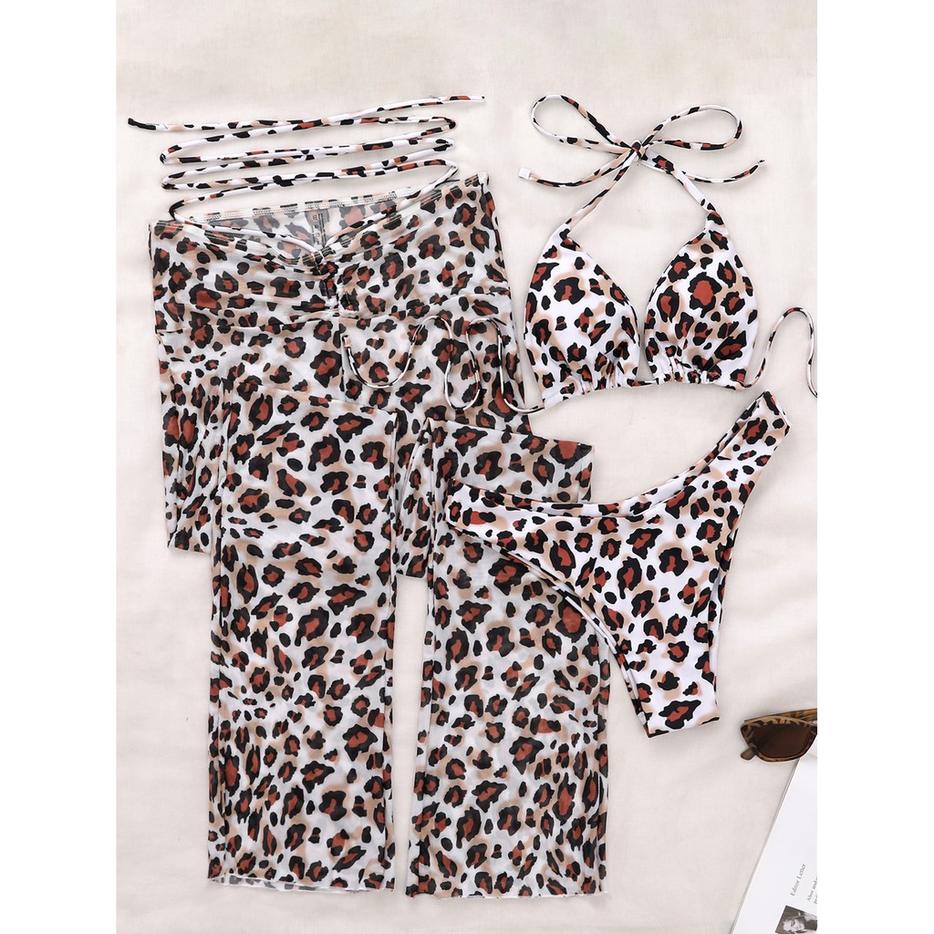 [BKN1372] &lt;ÂU&gt; SET BIKINI 3 MÓN BEO KÈM QUẦN DÀI ỐNG LOE