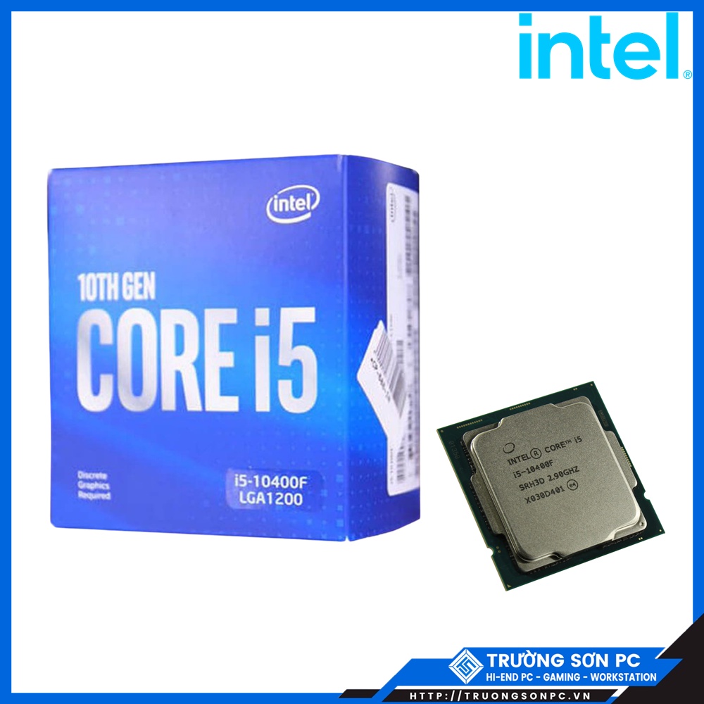 CPU Intel Core i5 10400F (2.9GHz turbo up to 4.3Ghz, 6 Cores 12 Threads, 12MB Cache, 65W) | Full Box Nhập Khẩu
